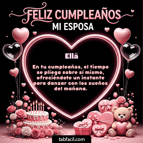 GIF Animado de Feliz Cumpleaños para Ella - Feliz Cumpleaños Mi Esposa