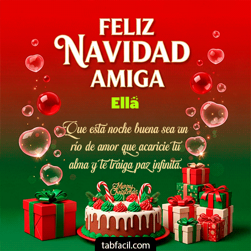 Feliz Navidad Ella GIF