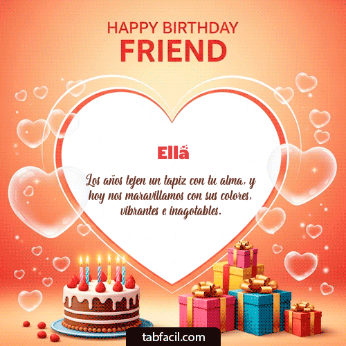 GIF Animado de Feliz Cumpleaños para Ella - Happy Birthday Friend