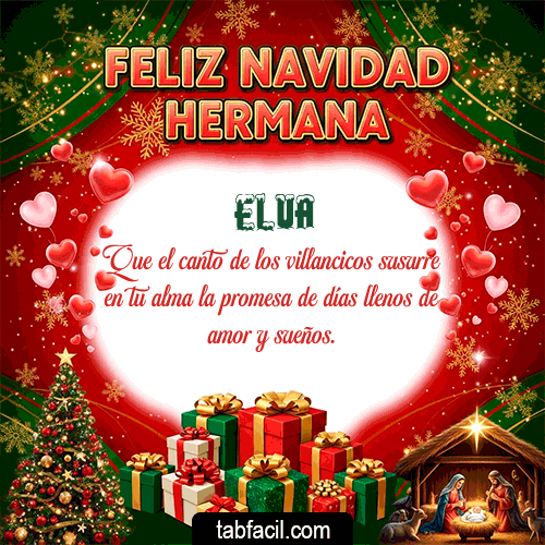 GIF de Elva - Feliz Navidad Hermana