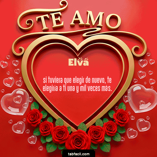 GIF Animado de Feliz Dia Amor para Elva - Te Amo