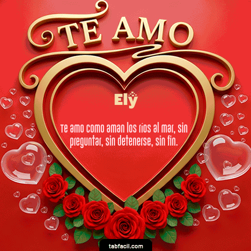 GIF Animado de Feliz Dia Amor para Ely - Te Amo