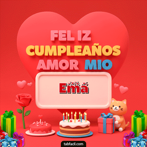 Ver GIF de 💖 Feliz Cumpleaños Amor Mio GIF de Ema - 💖 Feliz Cumpleaños Amor Mio