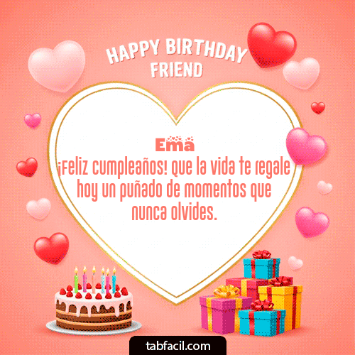 Feliz Cumpleaños Ema GIF
