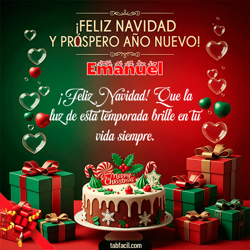 GIF Animado de Feliz Navidad para Emanuel - Feliz Navidad y Próspero Año Nuevo