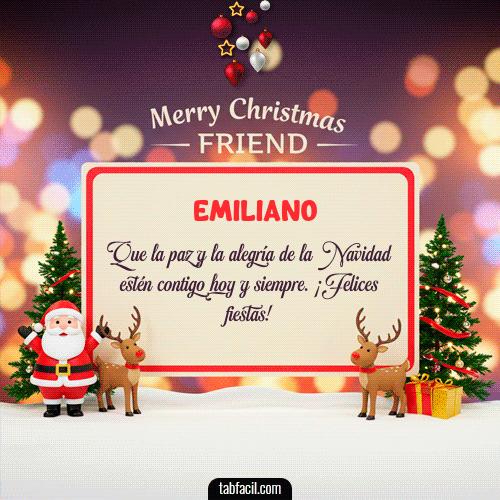 Feliz Navidad Emiliano GIF