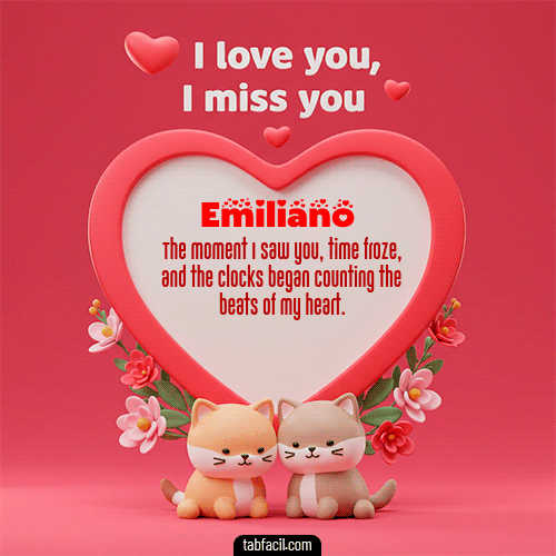 GIF Animado de Feliz Dia Amor para Emiliano - Te quiero, Te  amo, Te extraño