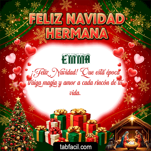 Ver GIF de Feliz Navidad Hermana GIF de Emma - Feliz Navidad Hermana