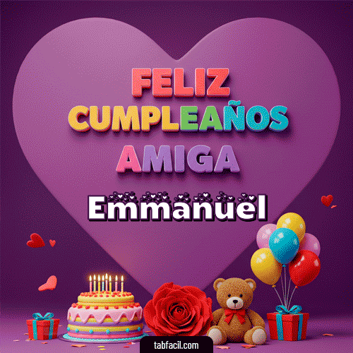 GIF Animado de Feliz Cumpleaños para Emmanuel - 🎁 Feliz Cumpleaños Amiga