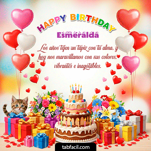 Feliz Cumpleaños Esmeralda GIF