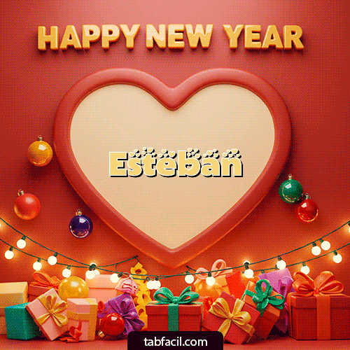 Feliz Año Nuevo Esteban GIF