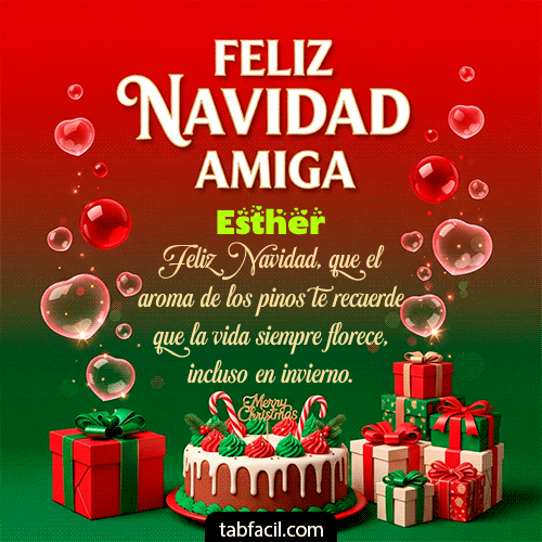 GIF de Esther - Feliz Navidad Amiga