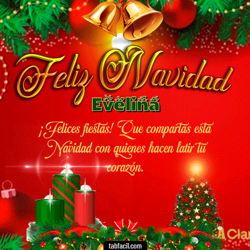 Feliz Navidad Evelina GIF