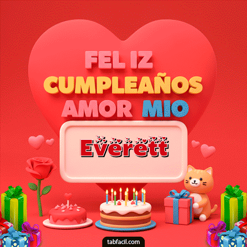Feliz Cumpleaños Everett GIF