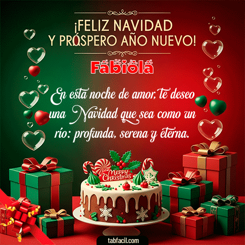 GIF de Fabiola - Feliz Navidad y Próspero Año Nuevo