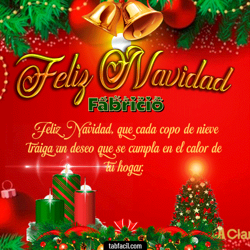 Feliz Navidad Fabricio GIF
