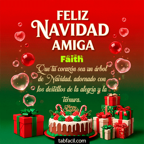 GIF de Faith - Feliz Navidad Amiga