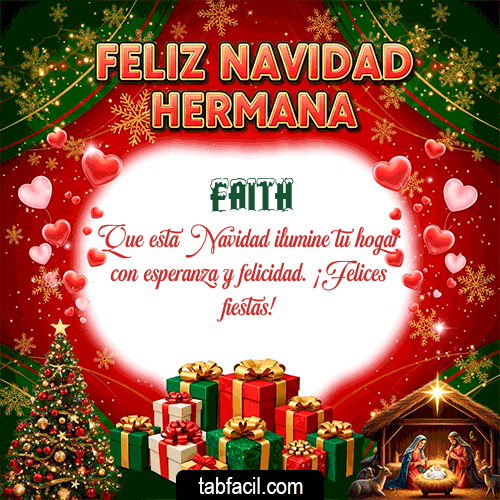 GIF de Faith - Feliz Navidad Hermana