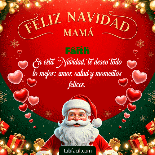 GIF de Faith - Feliz Navidad Mamá