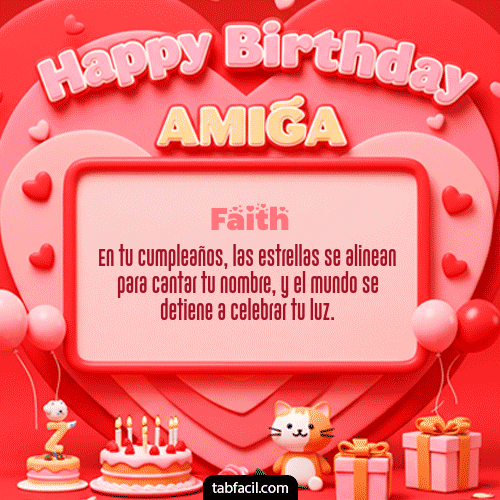GIF de Faith - 🍰 Happy BirthDay Amiga