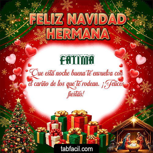 GIF de Fatima - Feliz Navidad Hermana
