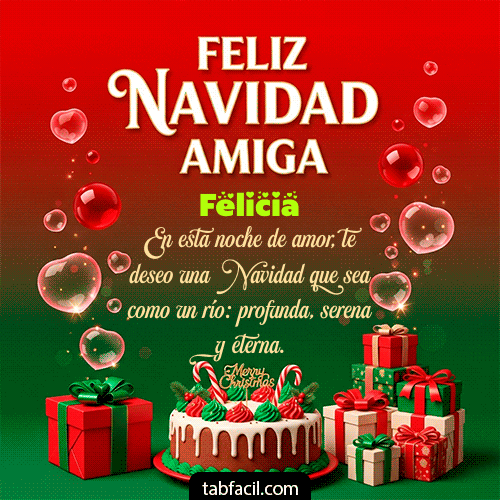 GIF de Felicia - Feliz Navidad Amiga