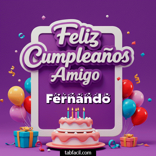 GIF de Fernando - 🥂 Feliz Cumpleaños Amigo