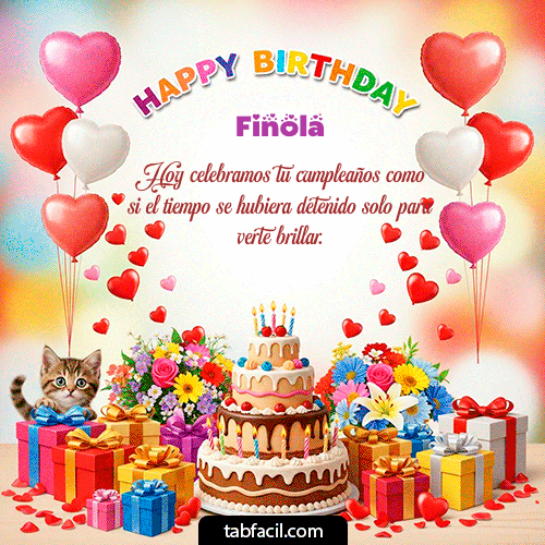 Feliz Cumpleaños Finola GIF
