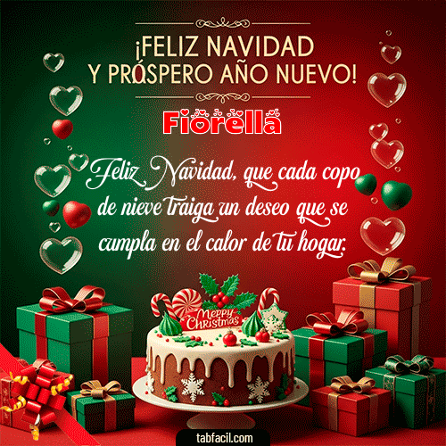 GIF de Fiorella - Feliz Navidad y Próspero Año Nuevo