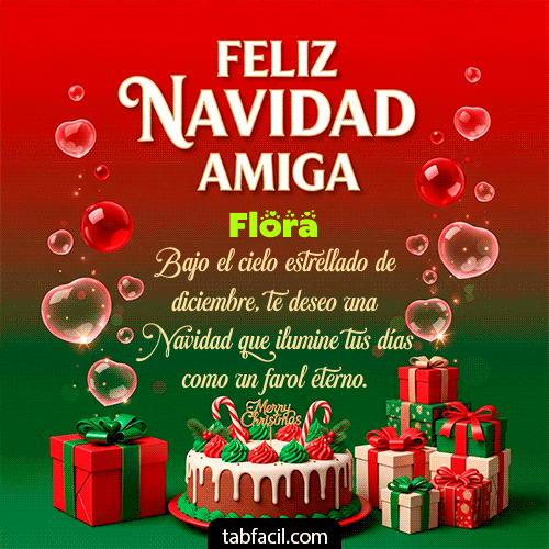 GIF de Flora - Feliz Navidad Amiga