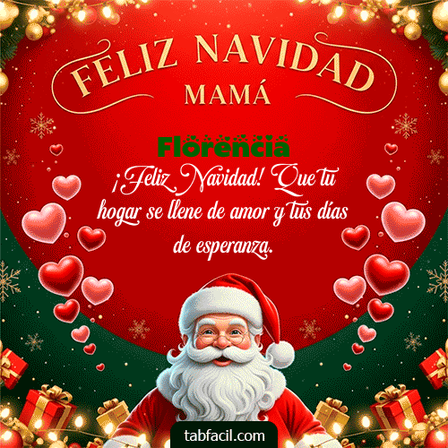 GIF de Florencia - Feliz Navidad Mamá
