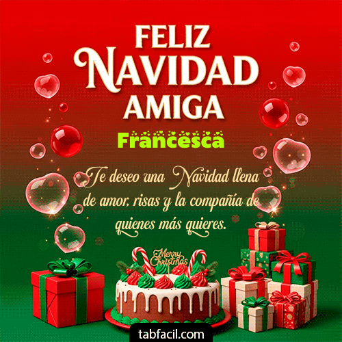 GIF de Francesca - Feliz Navidad Amiga