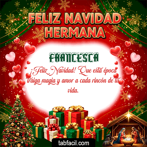 GIF de Francesca - Feliz Navidad Hermana