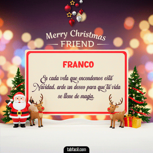Feliz Navidad Franco GIF