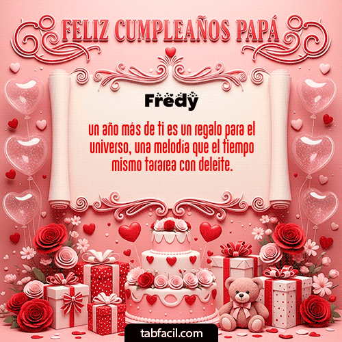 GIF Animado de Feliz Cumpleaños para Fredy - Feliz Cumpleaños Papá