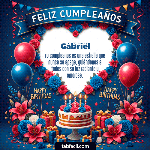 Feliz Cumpleaños Gabriel GIF