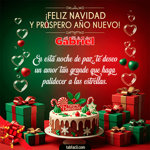 GIF de Gabriel - Feliz Navidad y Próspero Año Nuevo