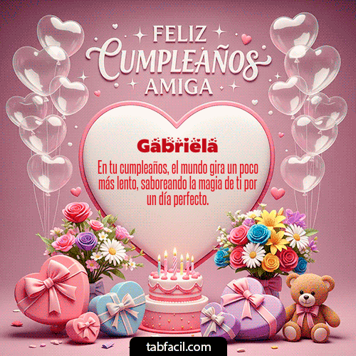 Feliz Cumpleaños Gabriela GIF
