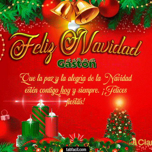 GIF Animado de Feliz Navidad para Gaston - Feliz Navidad