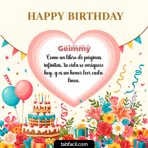 Feliz Cumpleaños Geimmy GIF