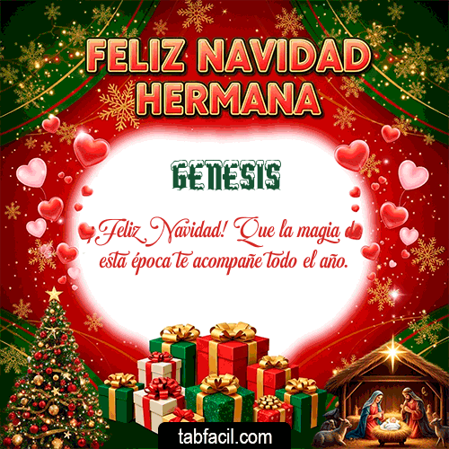 GIF de Genesis - Feliz Navidad Hermana