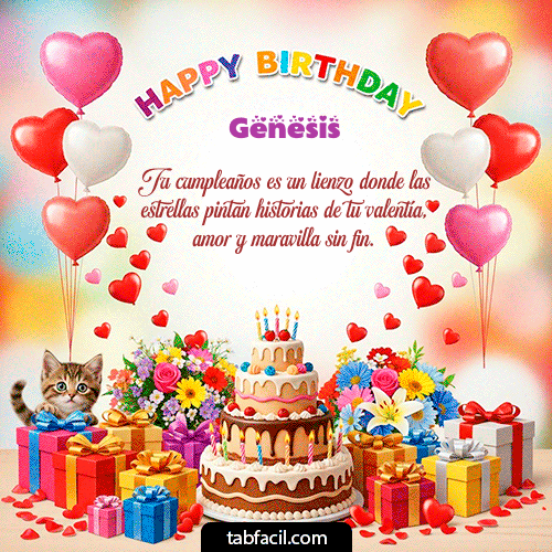Feliz Cumpleaños Genesis GIF