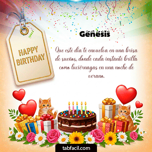 Feliz Cumpleaños Genesis GIF