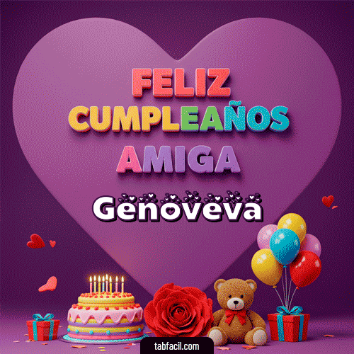 Feliz Cumpleaños Genoveva GIF