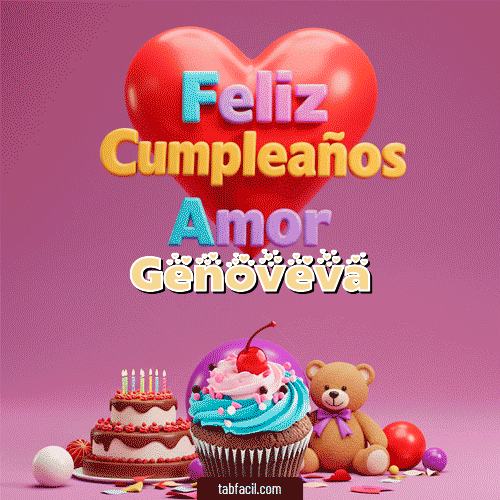 Feliz Cumpleaños Genoveva GIF