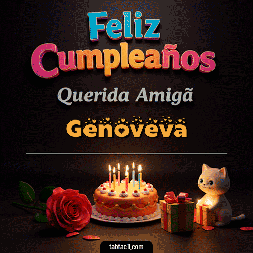 Feliz Cumpleaños Genoveva GIF