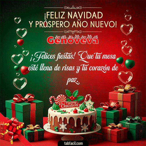 GIF Animado de Feliz Navidad para Genoveva - Feliz Navidad y Próspero Año Nuevo
