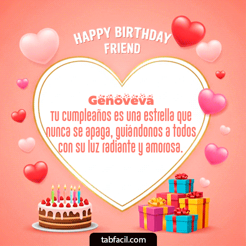 Feliz Cumpleaños Genoveva GIF