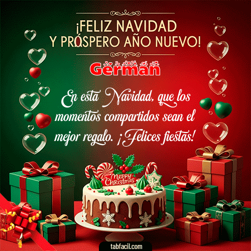 Feliz Navidad Germán GIF