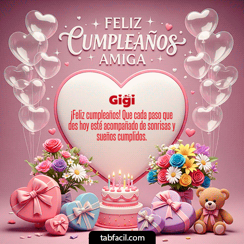Feliz Cumpleaños Gigi GIF